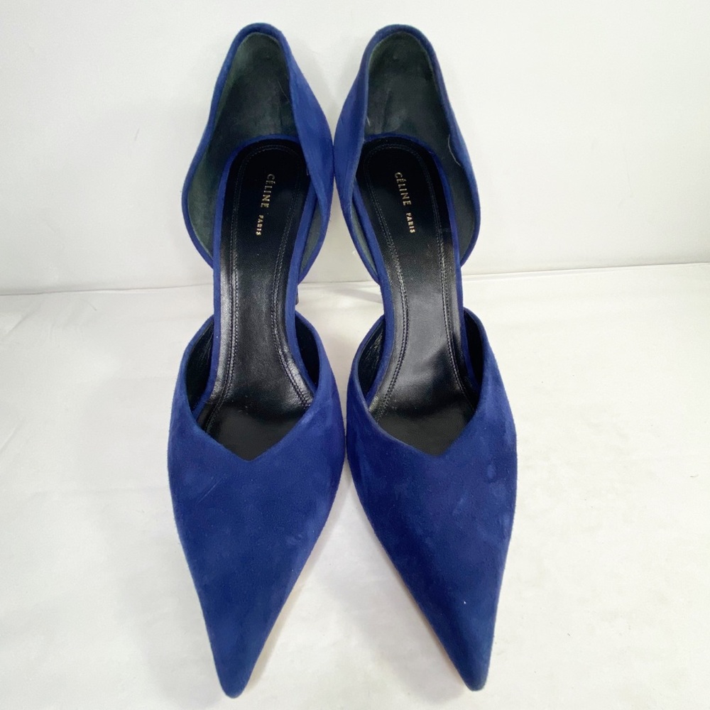 Celine Blue Suede Pointed Pump/Heels (36) - Picture 3 of 11